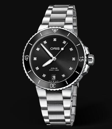 Oris Aquis Date Diamonds 36.5mm Replica Watch 01 733 7731 4194-07 8 18 05P